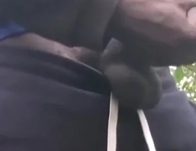 Jerking off Until Shot Thick Loads in the Forest