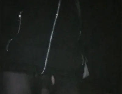 Walking Through the City in See-through Leggings (bulge Meggings)