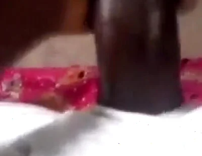 Stroking my hard big black cock.