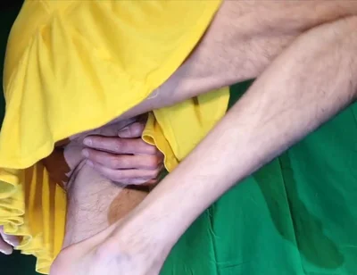 Yellow Skirt, No Panties