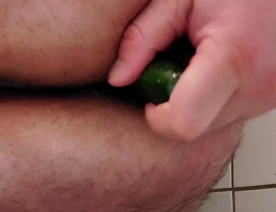 Big Ass Anal Play with Cucumber