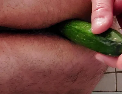 Big Ass Anal Play with Cucumber