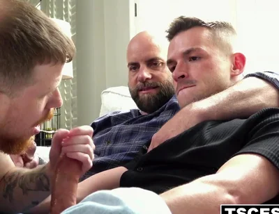 Stevie Trixx, Lane Colten And Girth Brooks In Chowing Down Big Cock And Then Gets So Wet