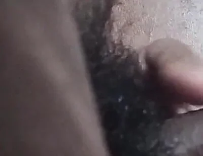 Masturbating,rubbing, and Slapping My Hairy Uncut Black Cock After Long Time
