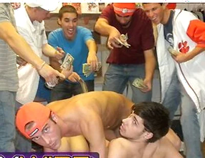 Frat Initiation Gets Wild As College Twinks Drop To Their Knees For A Big Cock