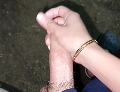 Outdoors at Night, Peeing and Hot Cumshot