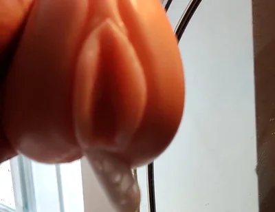 Squeezing My Cum Out of an Onahole After Using It