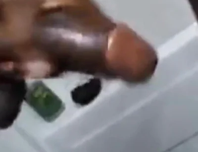 Stroking Rubbing Shaking My Huge Black Cock