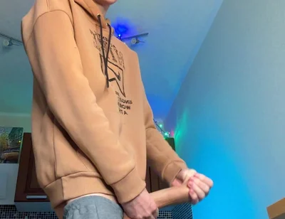 Huge Cumshot From a Skinny Boy with a Surprisingly Big Cock