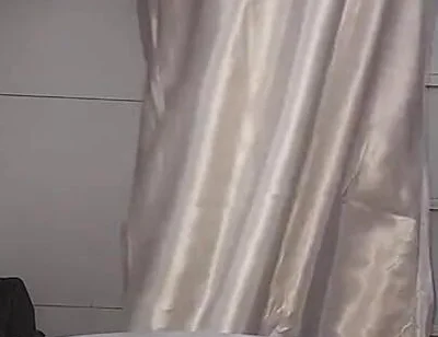 Satin White Long Lingerie Fetish Cum