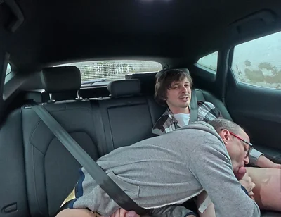 Two Straight Sucks Each Other and Tries to Fuck in the Back of a Car