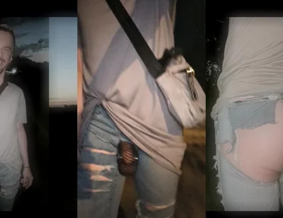 Walking Through the City in Bottomless Jeans