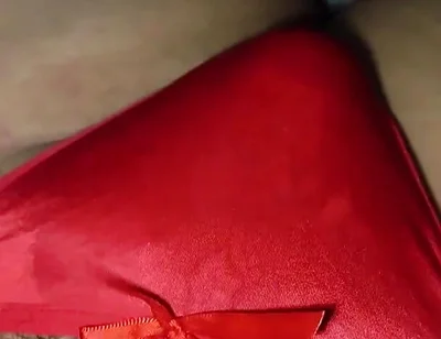 Wife's Sexy Red Thong Full of Cum!