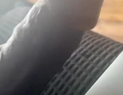 Stroking My Big Black Cock Watching Porn