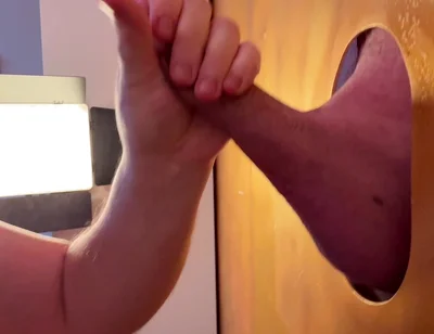 Builder Shoves His Thick Rock-hard Cock Through. Then This Happens?