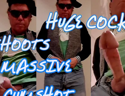 Huge Cock Shoots Massive Cumshot