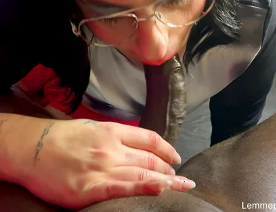 Sexy Trav Sucks My Big Cock Gently and Roughly