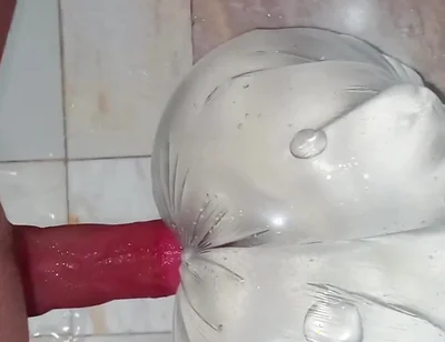 Horny Anal Masturbation Alone in the Bathroom - Real Toy Play