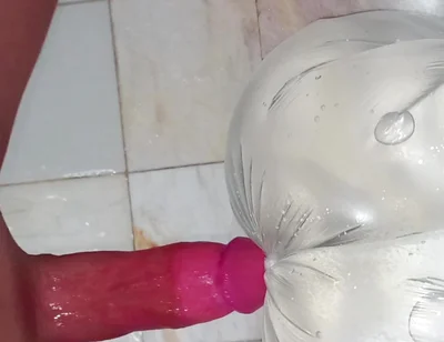 Horny Anal Masturbation Alone in the Bathroom - Real Toy Play