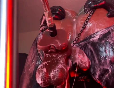 Intense Creamy Fuck on the Butt Machine - Gaping and Farting Bubbles