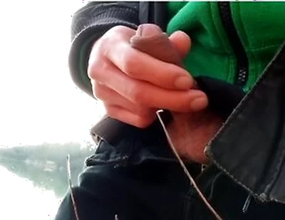 Jon Arteen Takes His Twink Penis Outside, Pees In A Lake And Suddenly Feels The Urge To Masturbate