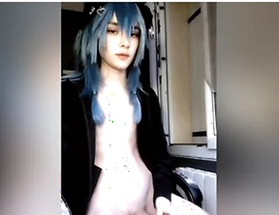 Gay Femboy Play With His Tummy & Dick