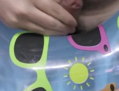 Playing with a cool swimring