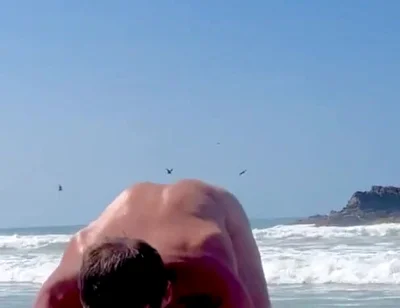 Naked Workout in Zipolite Mexico. Jumping Jacks with a Sprawl