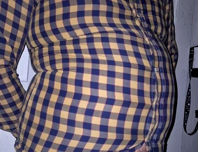 Popping My Button up on My Belly