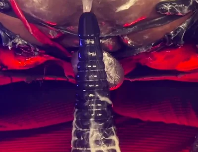 Femboy Bottom Dipsodeep Creams Butthole with Large Dildo - Anal Training