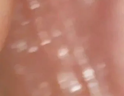 Wide Hole Filled with Pre Cum in Close up