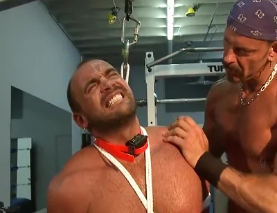 Colin Steele And Jessie Balboa In Gym Training Agony