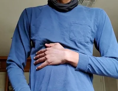 Masturbating