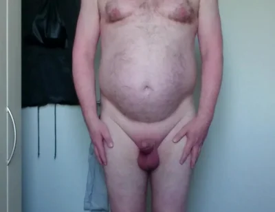 Naked, Chubby and Hard Cock