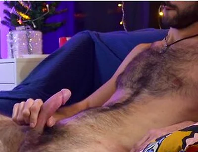 Hairy Chest Guy Edging Cum Explosion