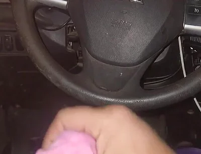 Using Pink Panties to Jerk off in My Car.