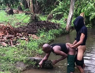 Nigerians Boys Where Caught Having Sex Inside a Swamp River with Bushes Rounding Them