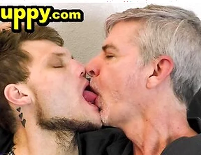 Richard Lennox And Jake Skittles Voraciously Kissing Each Other