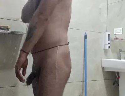 Desi Man Getting Cleaned up