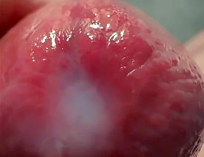 Macro Cum Shot. Ultra Close-up Ejaculation