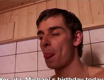 Blonde Bitchboy Has to Swallow Loads of Cum