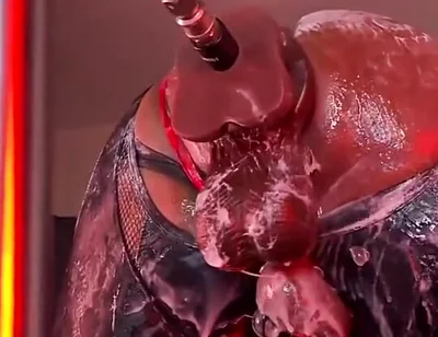 Intense Creamy Fuck on the Butt Machine - Gaping and Farting Bubbles