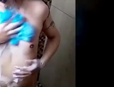 Post-workout Gym Shower: Athletic Guy Naked in Soap and Quick Tease