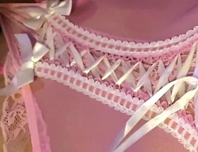 Crossdresser Cdmichelle Wearing Pink Lingerie Jacking off