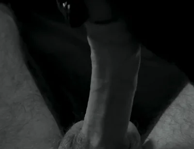 Black Glove on My Cock