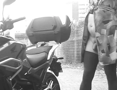 Every Passing Car Saw Her Penis Vibrating Under Her Transparent Dress.