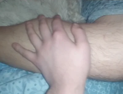 Twink Bear Plays with His Boyfriend's Legs and Feet