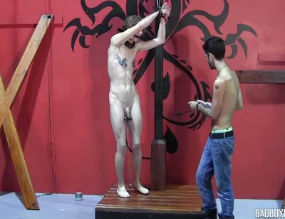 Stretching His Saggy Nuts