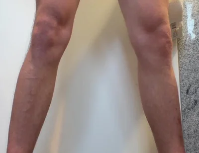 Young Cock Dripping on the Bathroom Tiles in the Morning