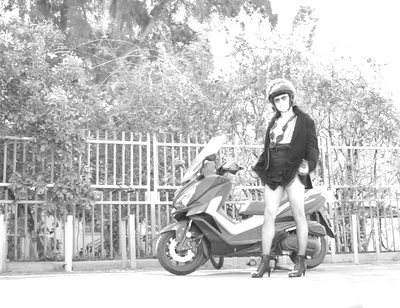 During the Ride, Her Skirt Lifts up and Reveals Her Small Penis